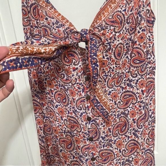 Veronica Beard Red and Purple Midi Dress - Picture 9 of 16